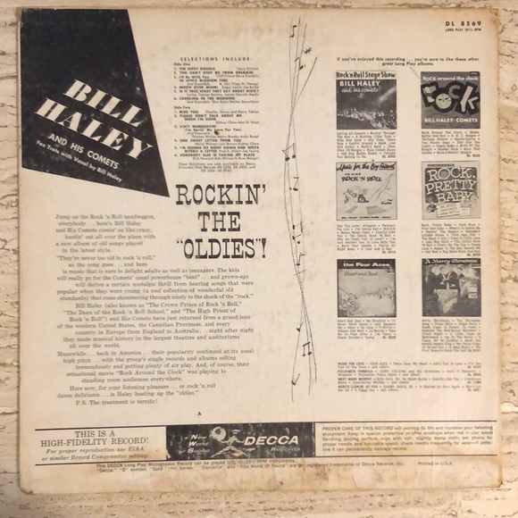 Bill Haley And His Comets Rockin' The Oldies Vinyl Lp '57 - Picture 7 of 7